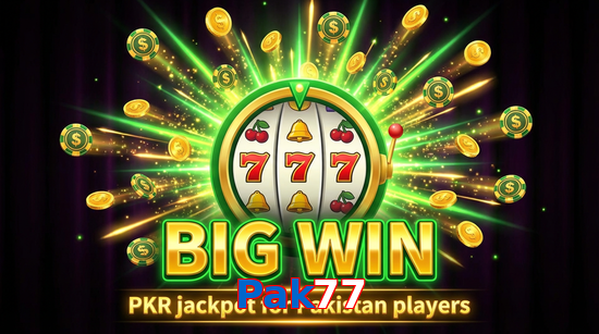 Big win animation on Pak77 slot game